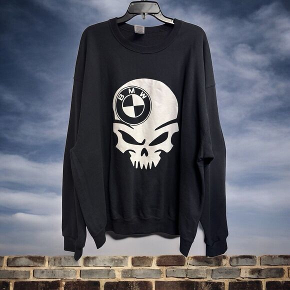 BMW Punisher Skull Performance Motorsport Sweatshirt Car Motorcycle Men’s 2XL - Picture 1 of 7